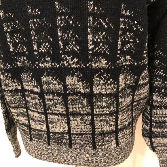 Vintage Sweater Graphix Geometric Blocks Chunky Pullover Sweater Medium - Picture 2 of 5